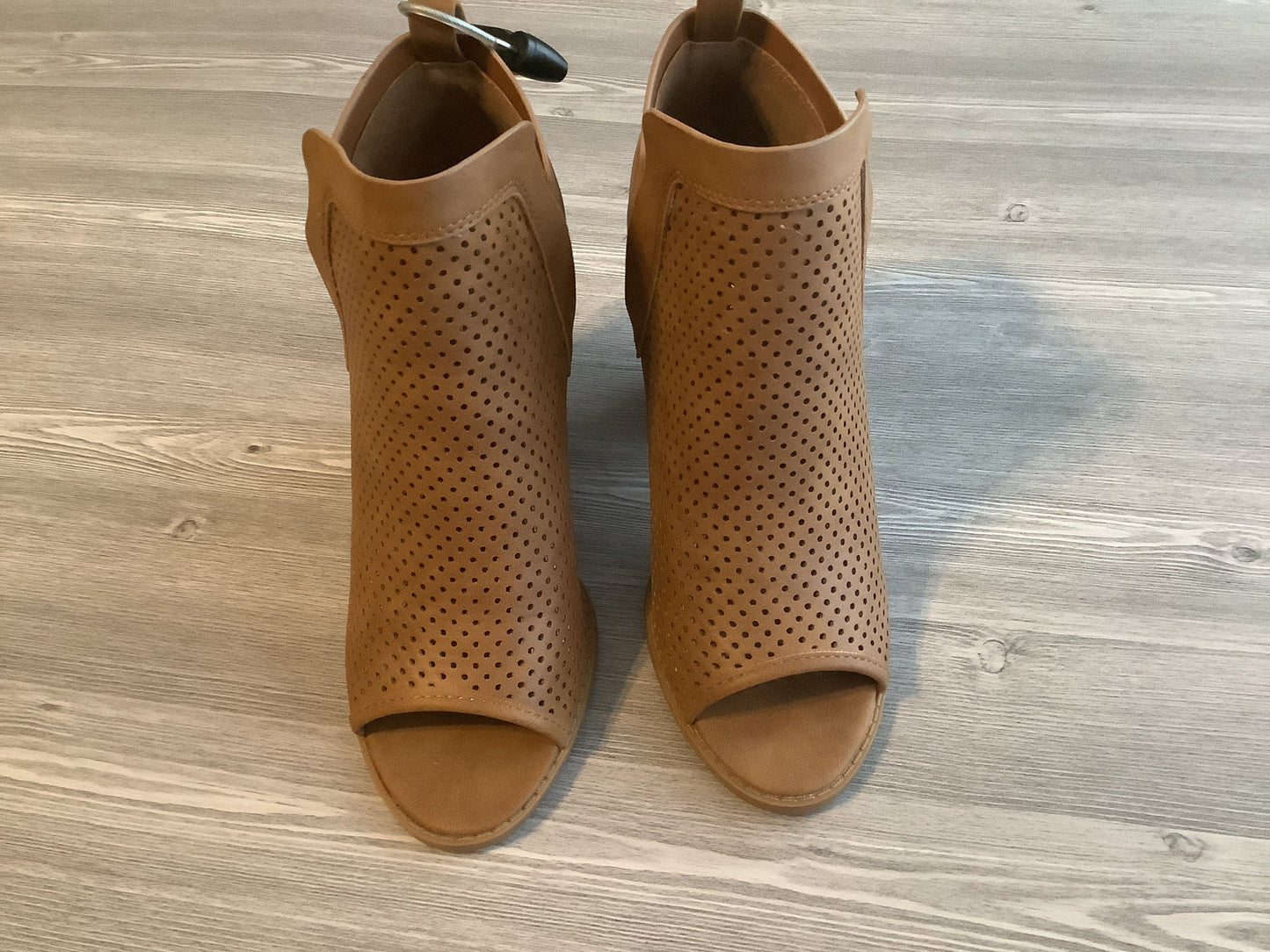 Brown Boots Ankle Heels Qupid, Size 8