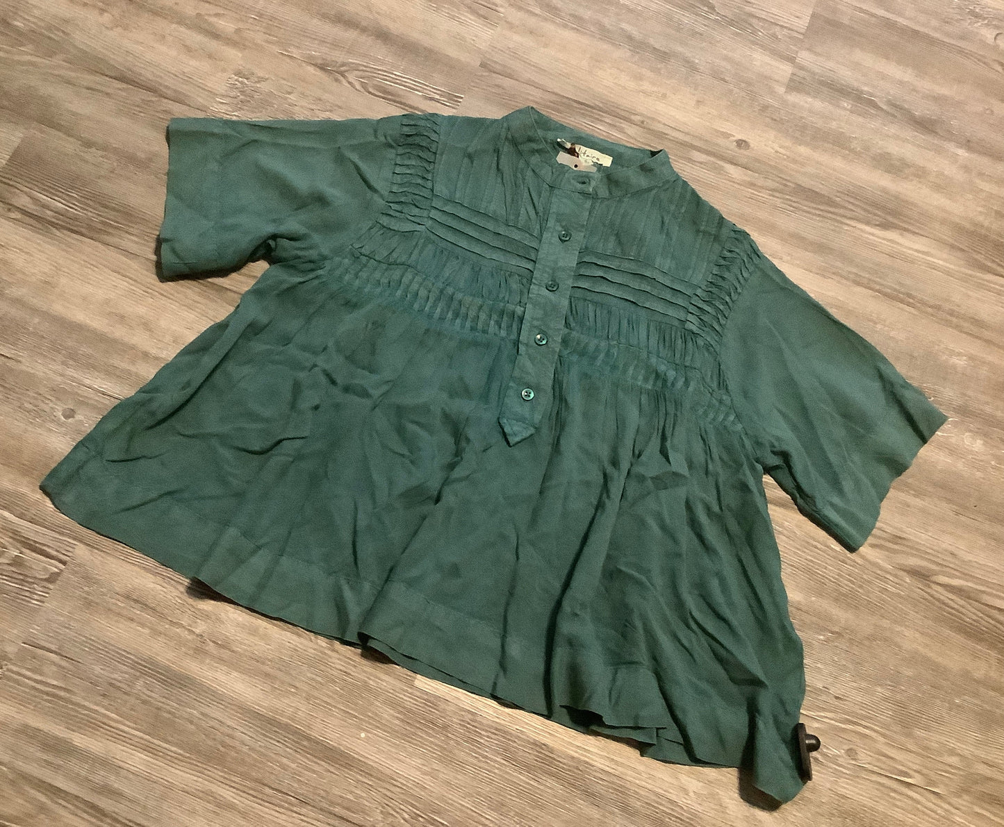 Green Top Short Sleeve Solitaire, Size S
