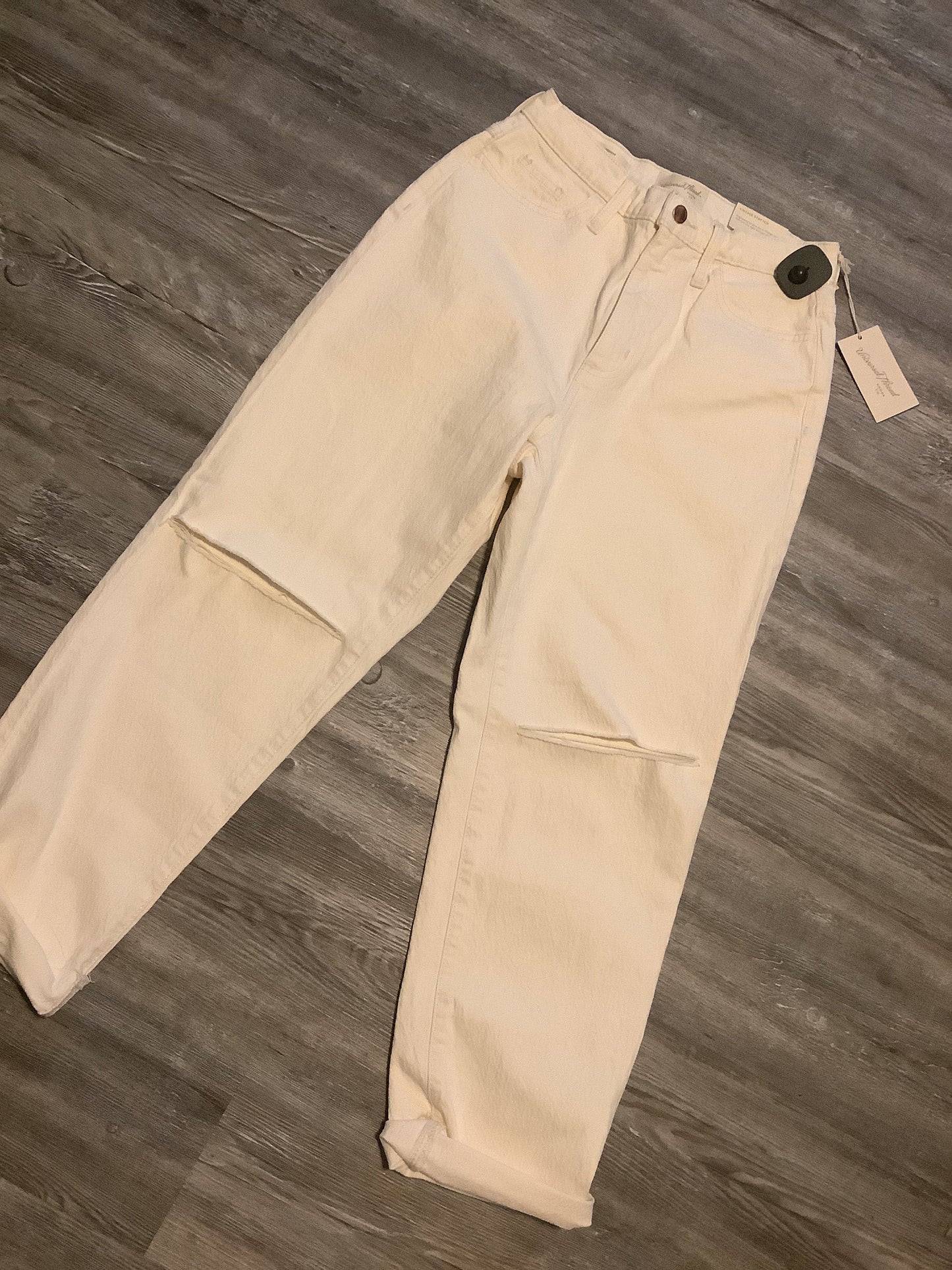 Cream Jeans Boyfriend Universal Thread, Size 4