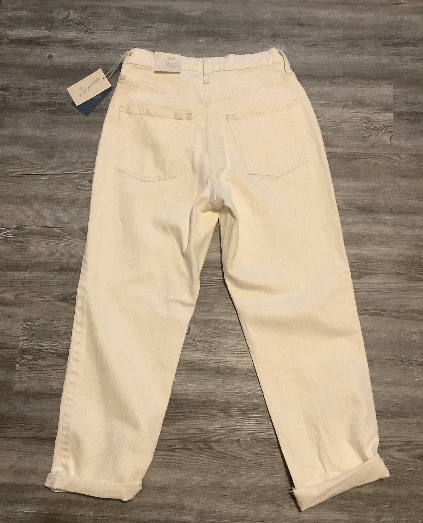 Cream Jeans Boyfriend Universal Thread, Size 4