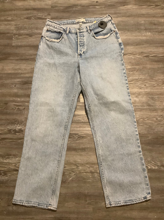 Blue Denim Jeans Straight Abercrombie And Fitch, Size 10