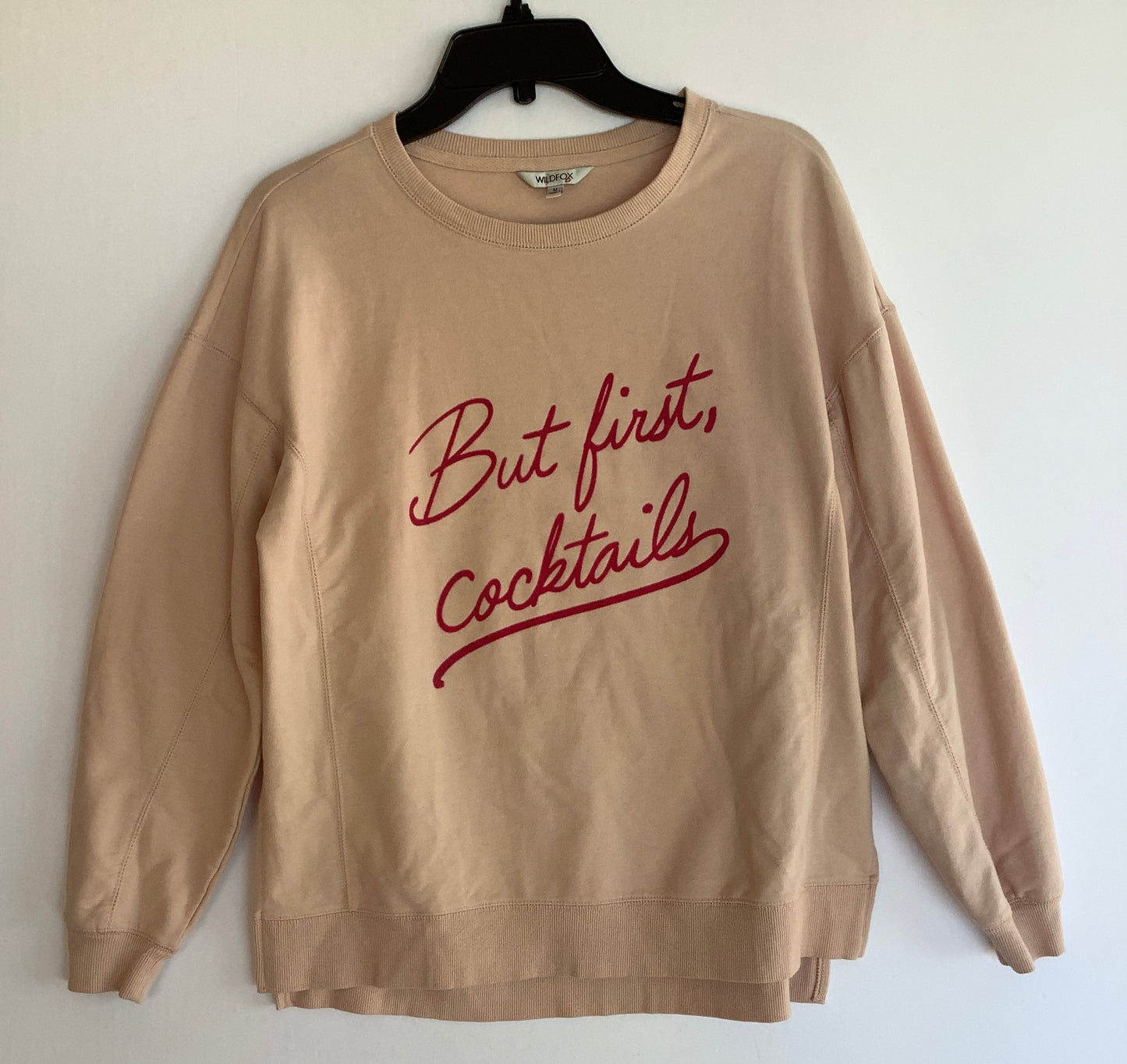 Sweatshirt Crewneck By Wildfox In Pink, Size: M