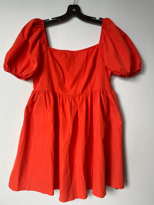 Orange Dress Party Midi Shein, Size Xl
