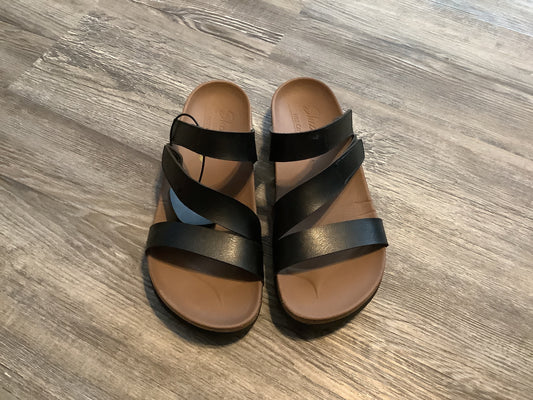Black Sandals Flats Skechers, Size 7