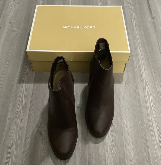 Brown Boots Ankle Heels Michael By Michael Kors, Size 10