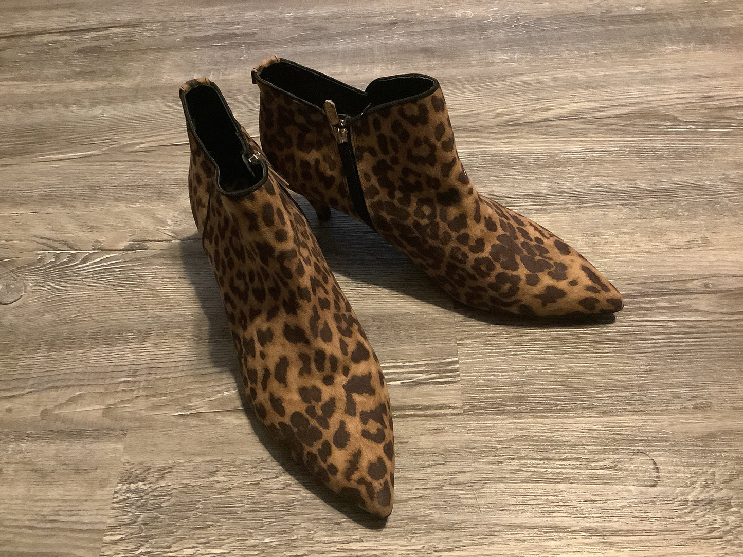 Animal Print Boots Ankle Heels Circus By Sam Edelman, Size 9.5