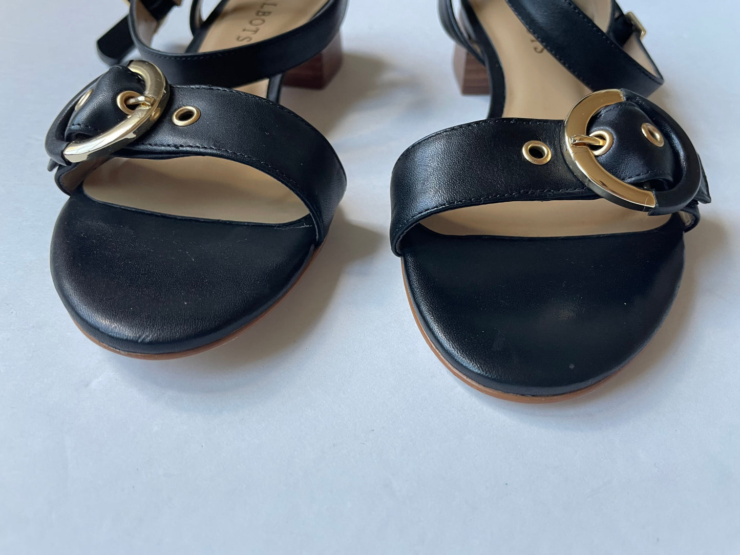 Sandals Heels Block By Talbots In Black, Size: 6