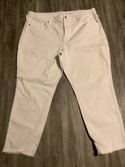 Jeans Straight By Old Navy In White Denim, Size: 18