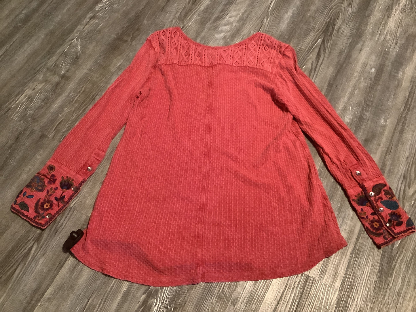 Top Long Sleeve By Soft Surroundings In Red, Size: Petite  M