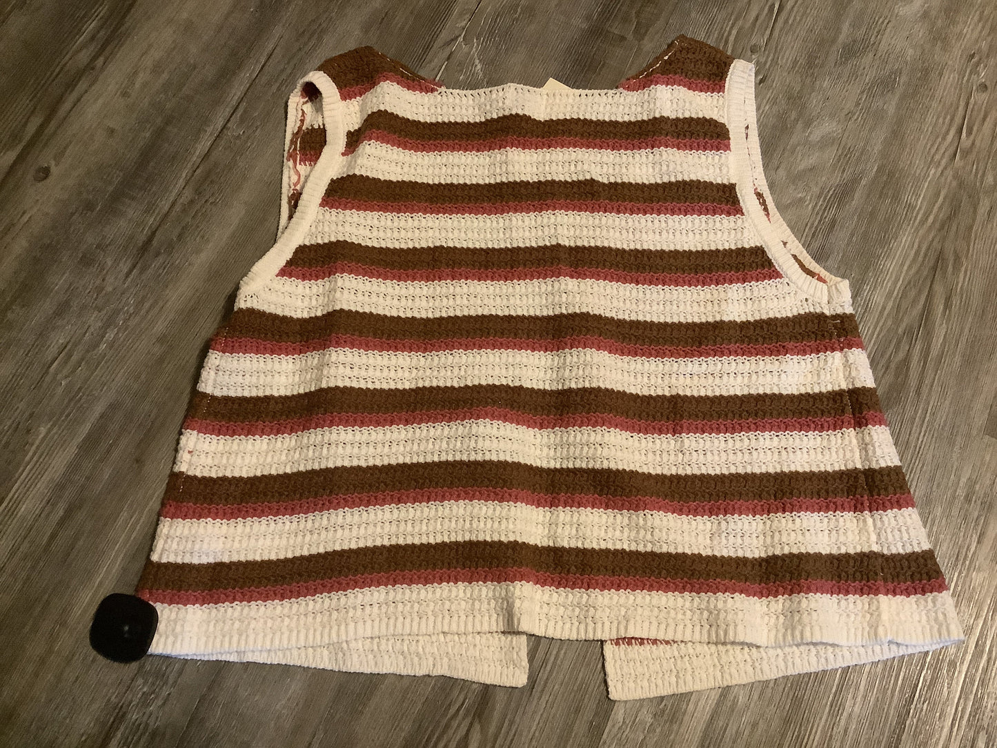 Sweater Cardigan By Blue Rain In Striped Pattern, Size: L