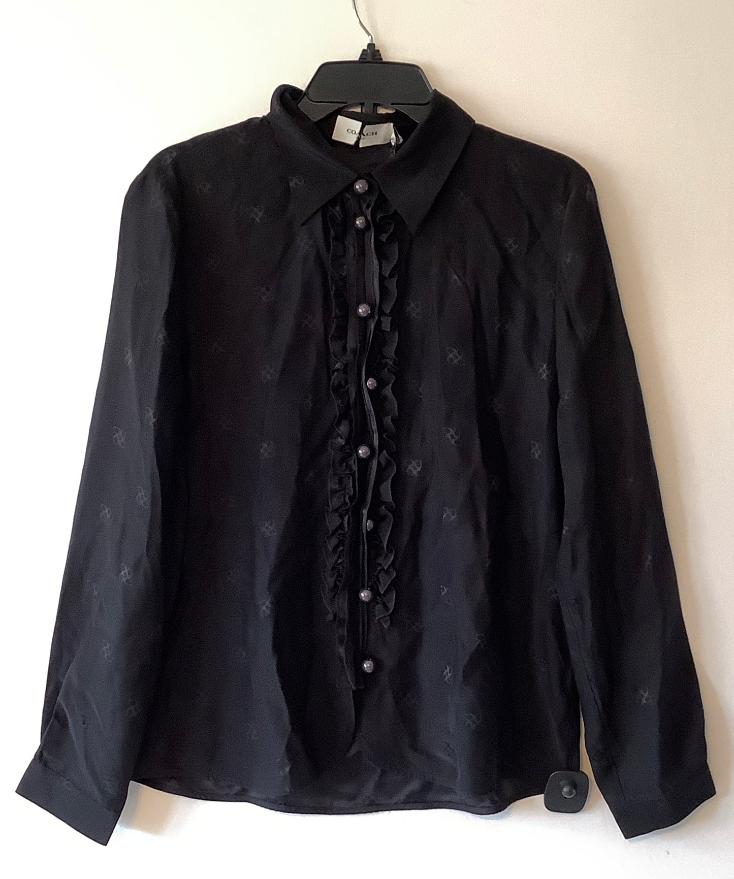 Top Long Sleeve By Coach In Black, Size: 10