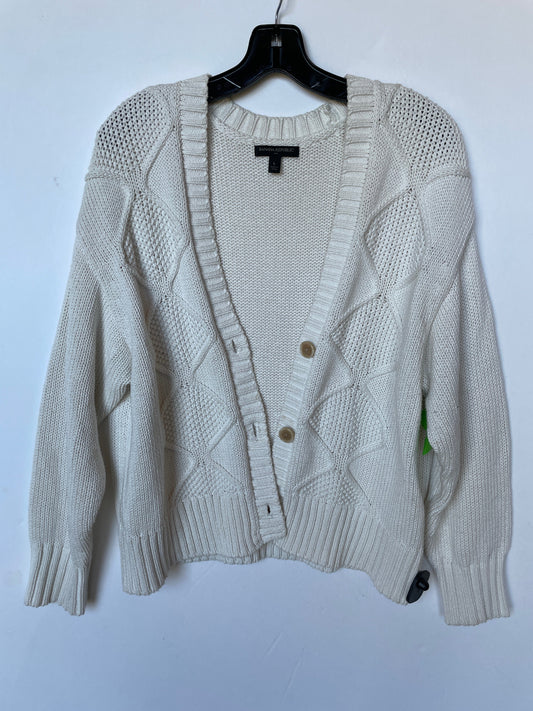 Sweater Cardigan By Banana Republic In Cream, Size: L