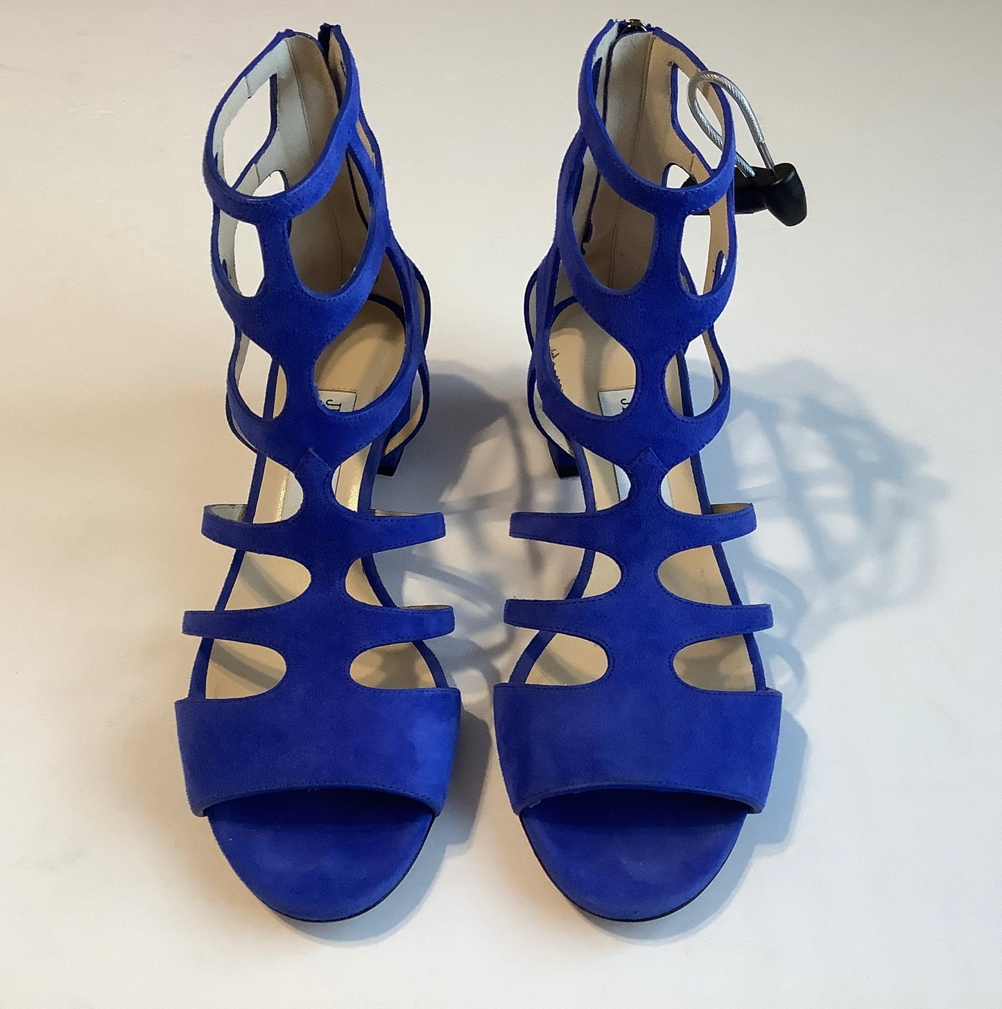 Sandals Luxury Designer By Jimmy Choo In Blue, Size: 8