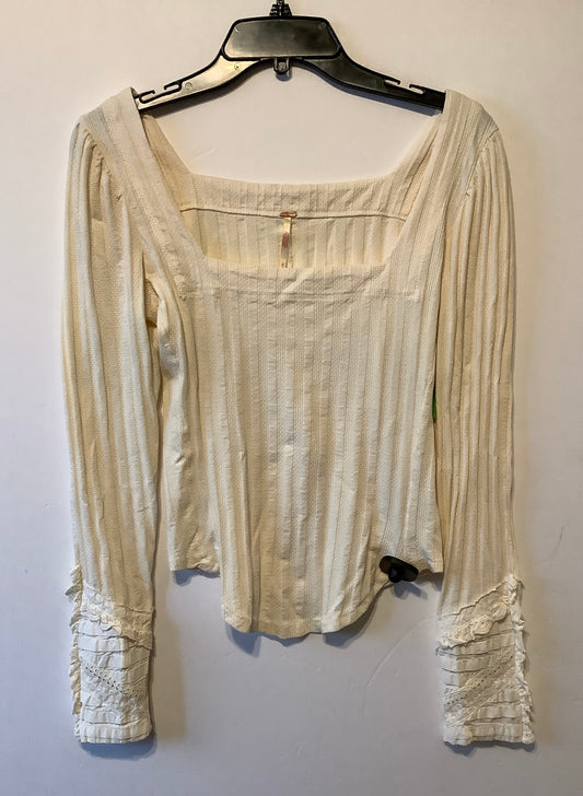 Top Long Sleeve By Free People In Cream, Size: M