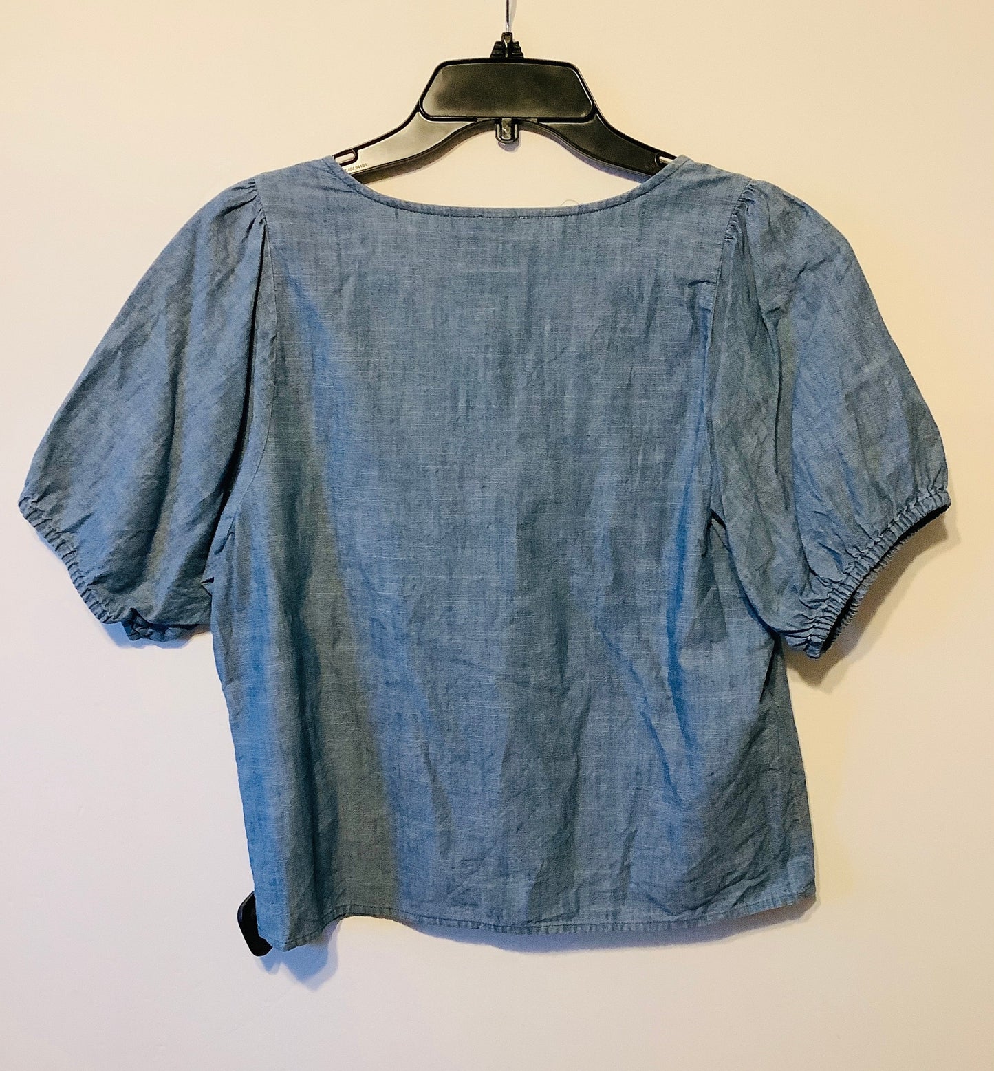 Top Short Sleeve By J. Crew In Blue Denim, Size: Mp