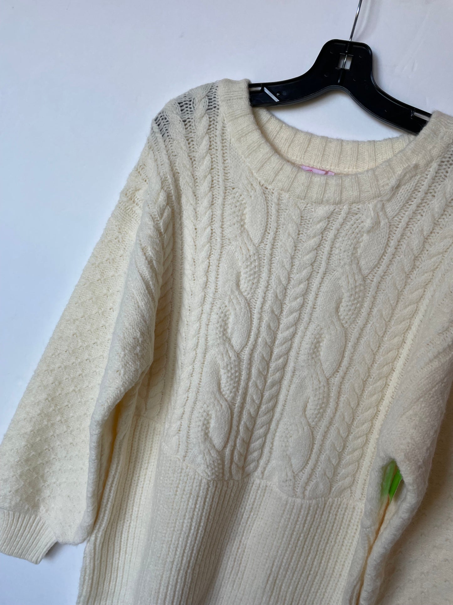 Dress Sweater By Pink Lily In Cream, Size: L