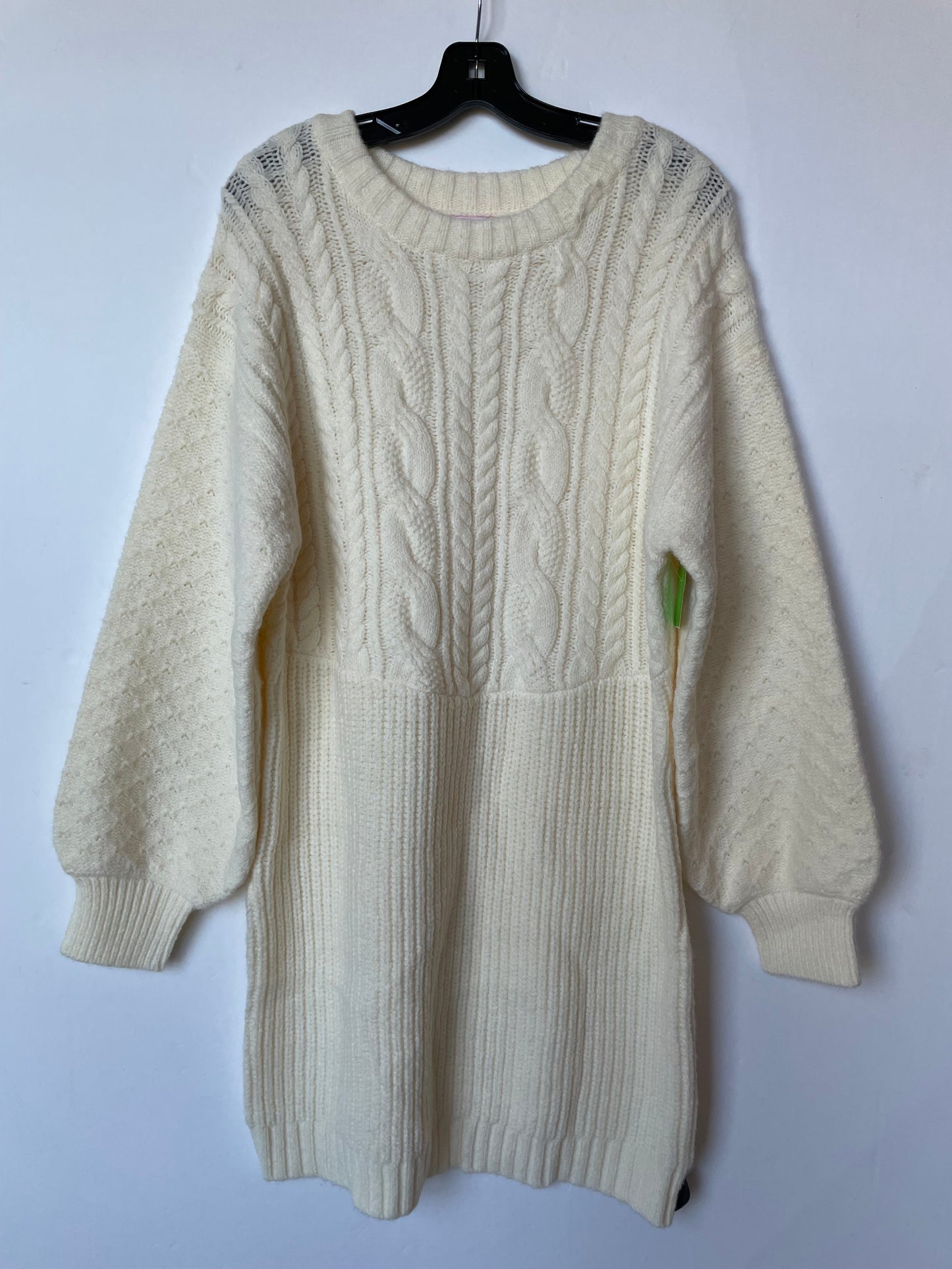 Dress Sweater By Pink Lily In Cream, Size: L