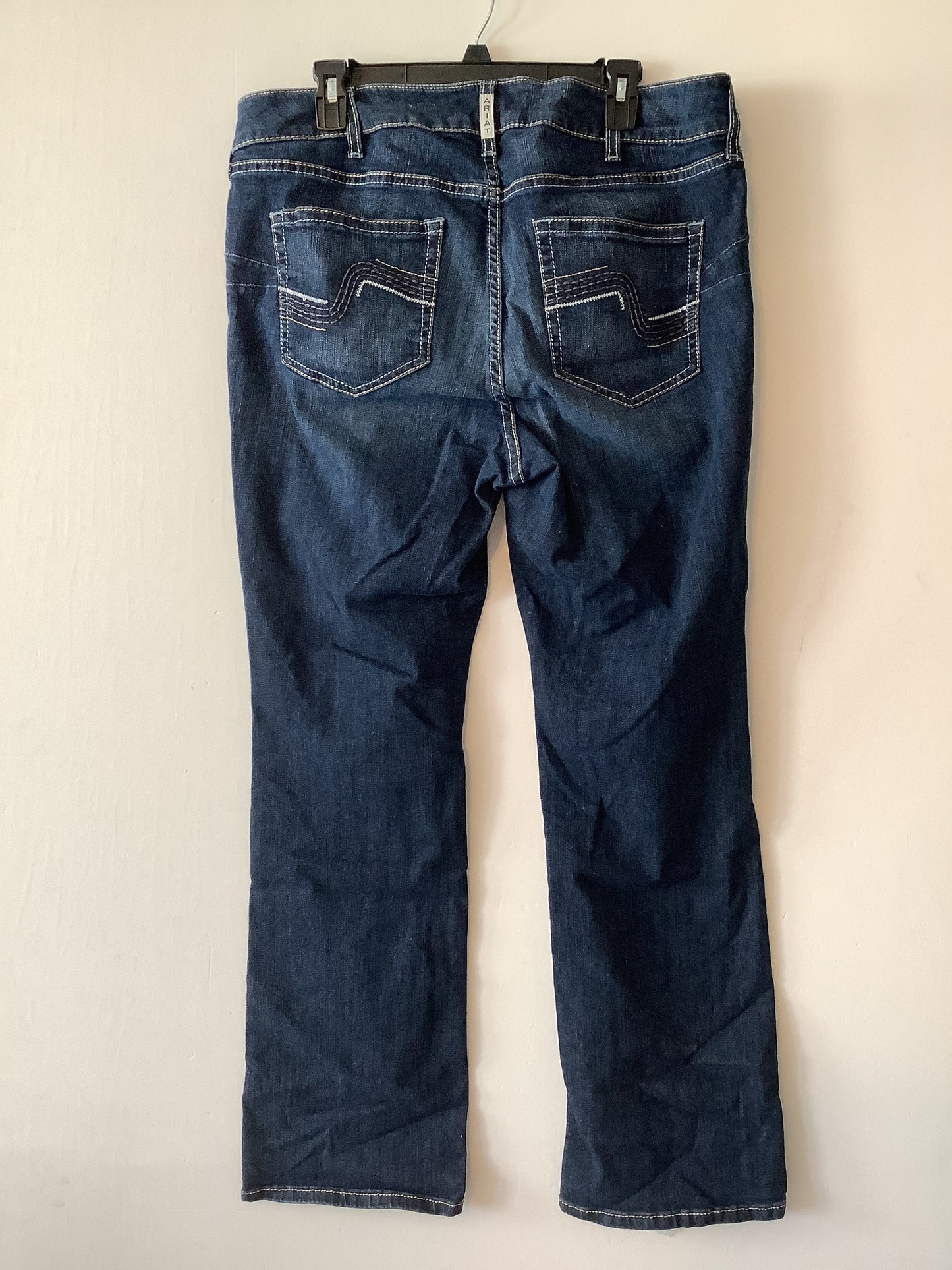 Jeans Boot Cut By Ariat In Blue Denim, Size: 16