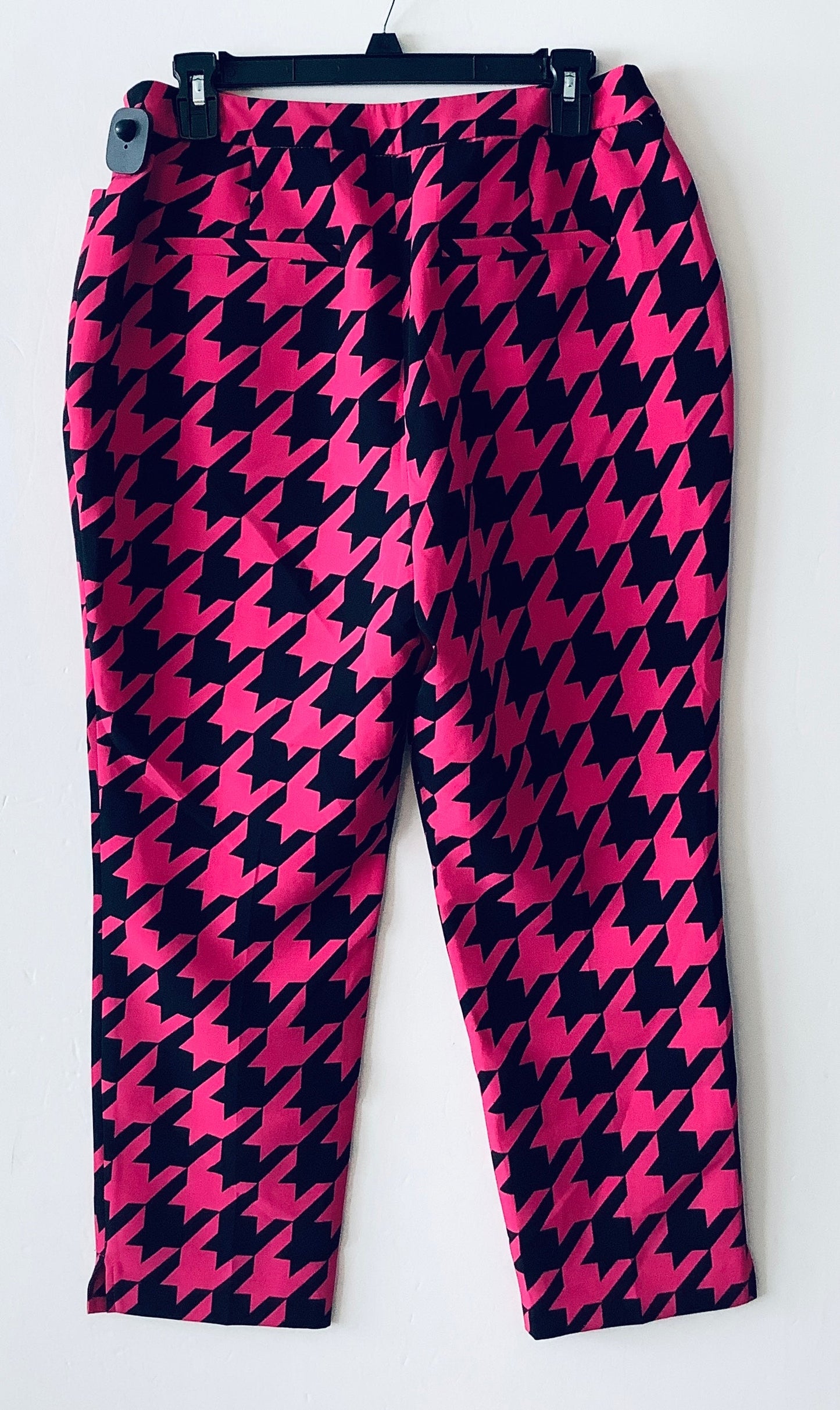 Pants Cropped By New York And Co In Black & Pink, Size: 10p