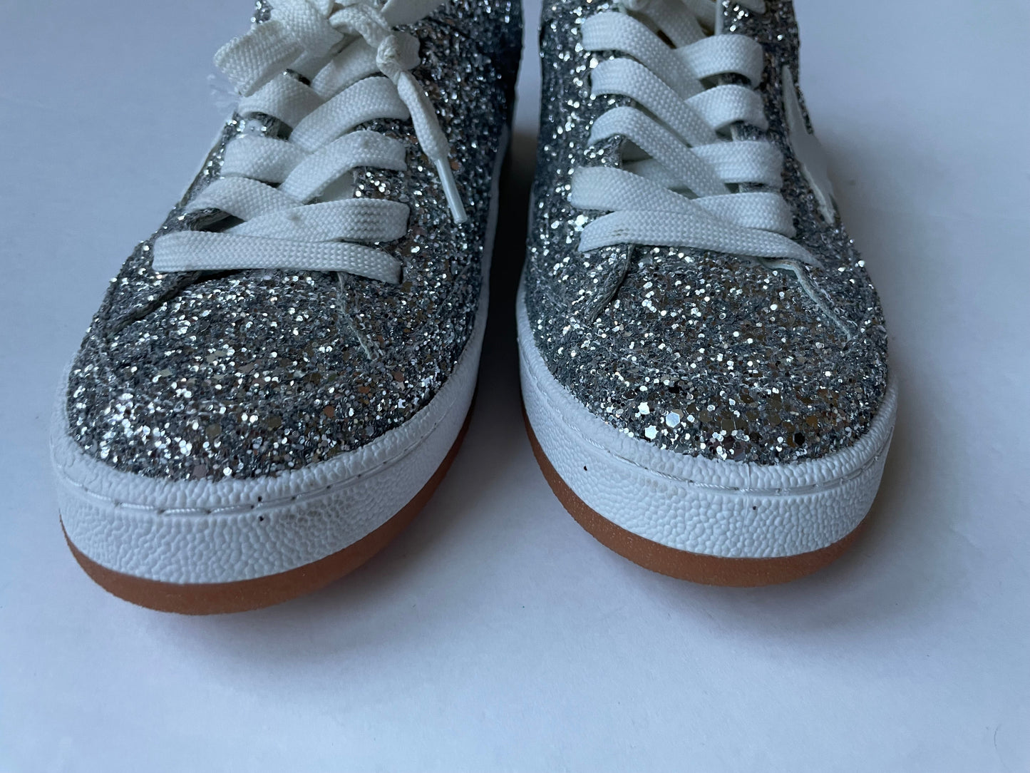 Shoes Luxury Designer By Golden Goose In Silver, Size: 10