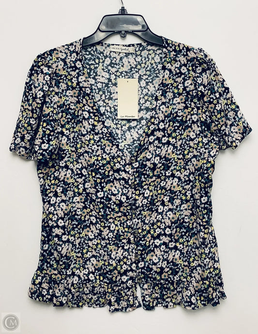 Top Short Sleeve By Clothes Mentor In Floral Print, Size: Xl