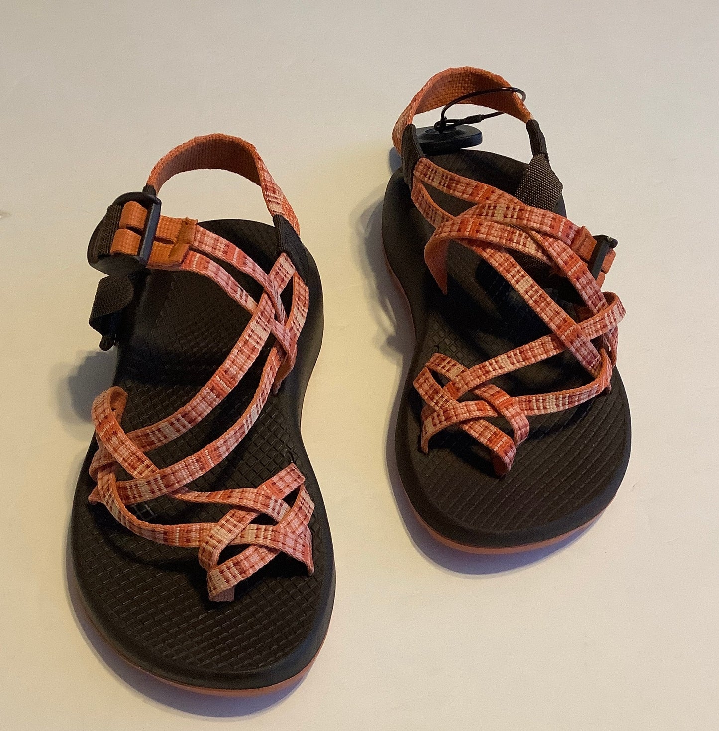 Sandals Flats By Chacos In Brown & Orange, Size: 6