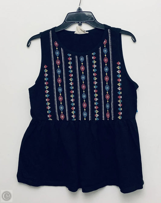 Top Sleeveless By Savanna Jane In Black, Size: L