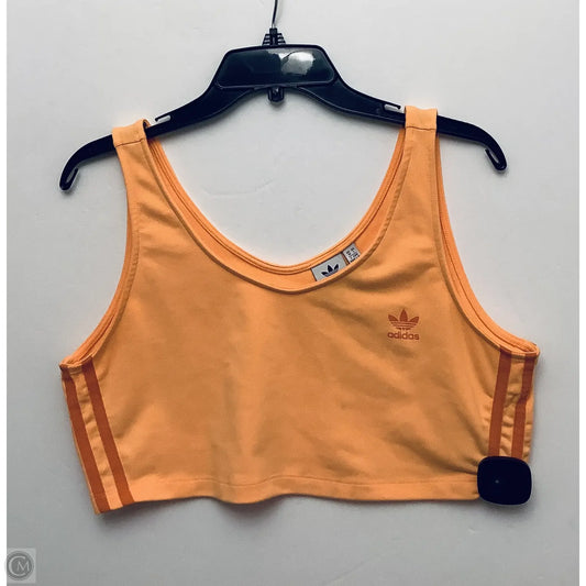 Athletic Tank Top By Adidas In Orange, Size: L