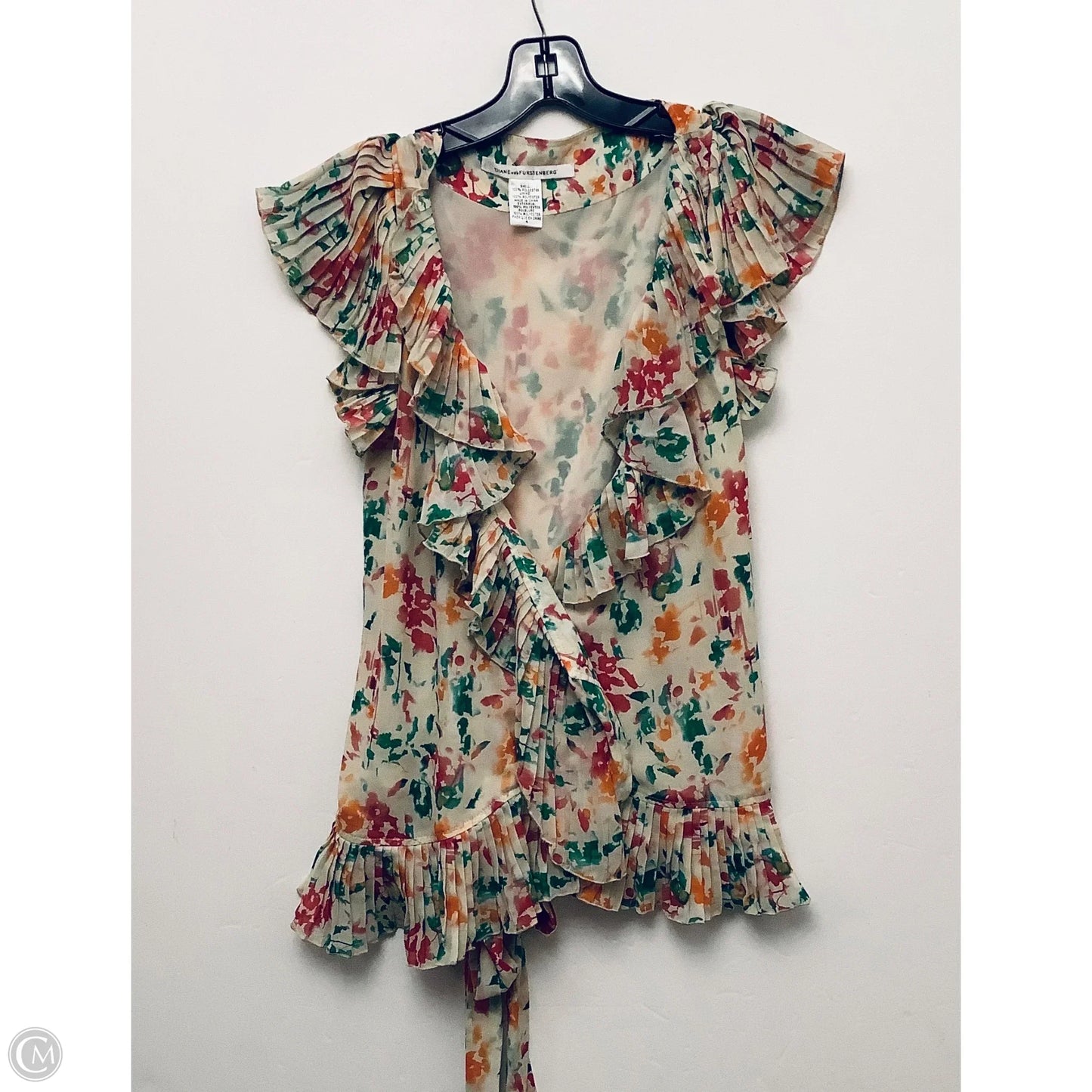 Top Sleeveless Designer By Diane Von Furstenberg In Floral Print, Size: S