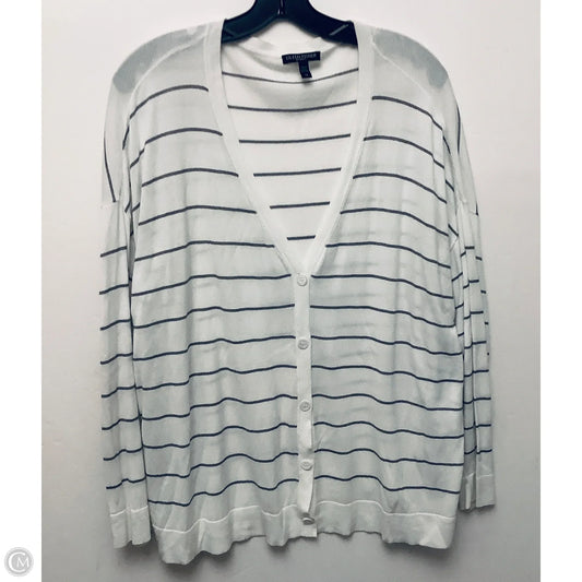 Sweater Cardigan By Eileen Fisher In Striped Pattern, Size: 1x