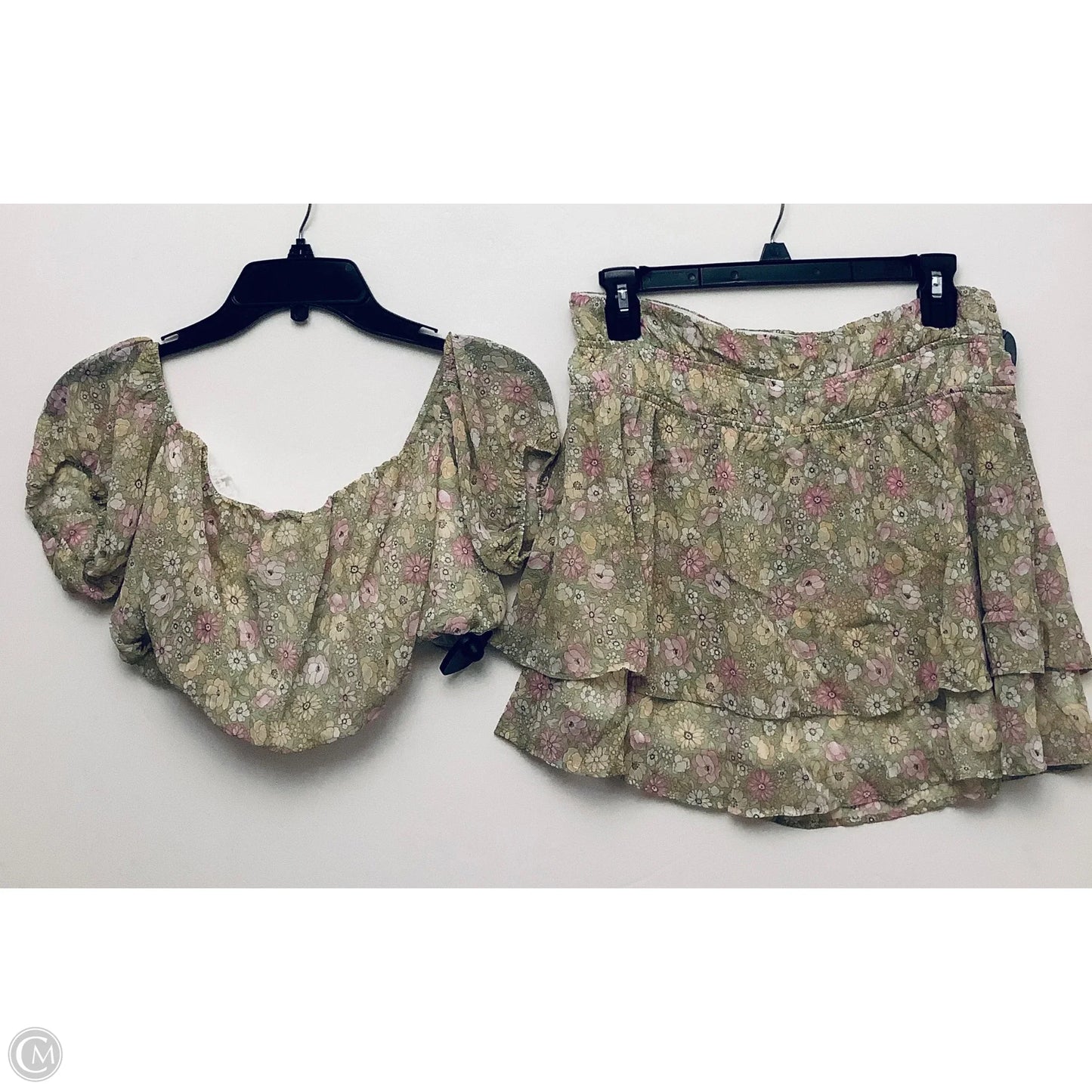Skirt Set 2pc By Le Lis In Floral Print, Size: L