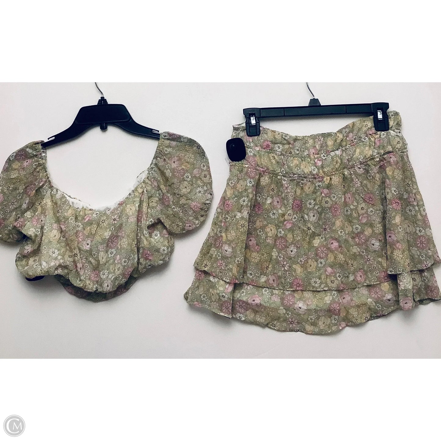 Skirt Set 2pc By Le Lis In Floral Print, Size: L