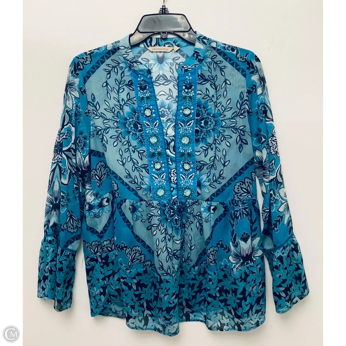 Top Long Sleeve By Soft Surroundings In Blue, Size: Xs