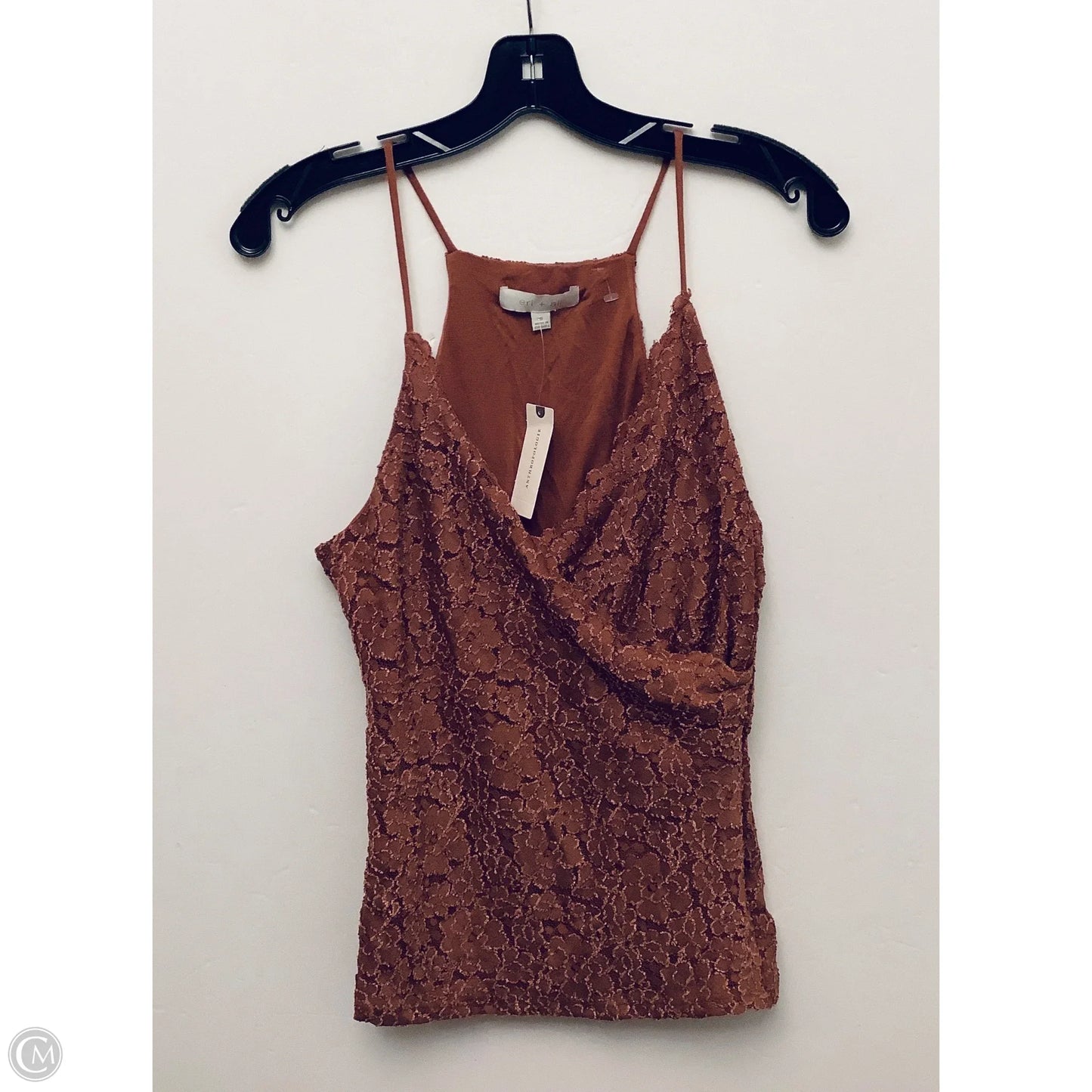 Top Sleeveless By Eri + Ali In Brown, Size: S
