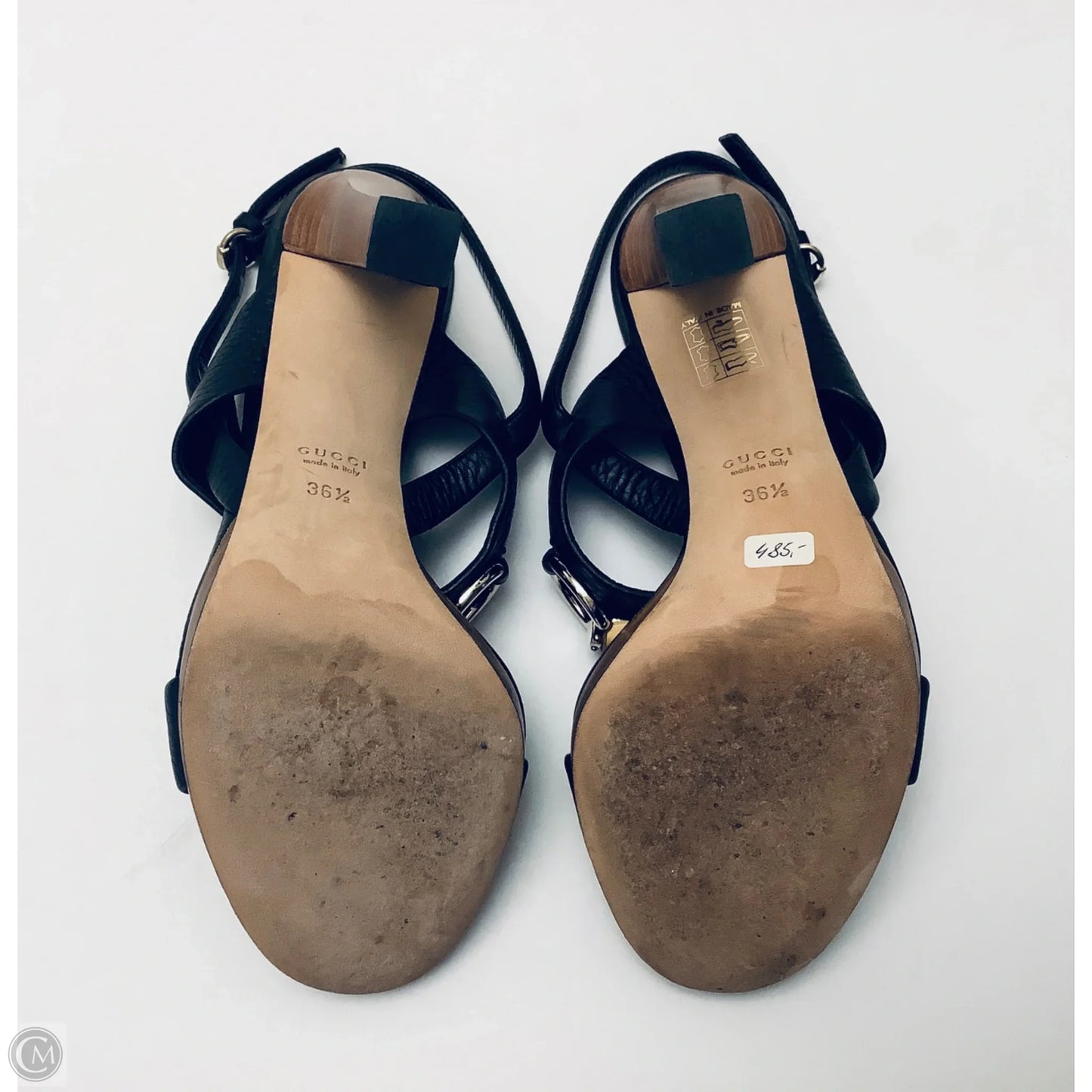 Shoes Luxury Designer By Gucci In Black, Size: 6.5