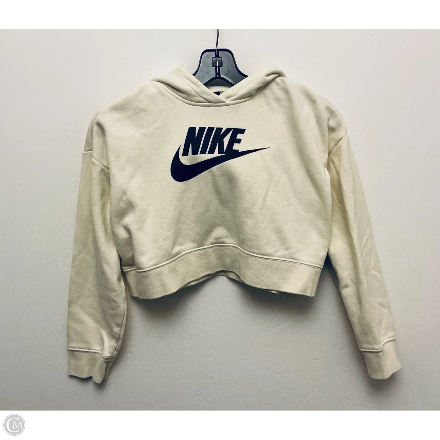 Sweatshirt Hoodie By Nike Apparel In Cream, Size: M