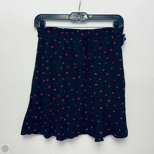 Skirt Mini & Short By Clothes Mentor In Black & Red, Size: M