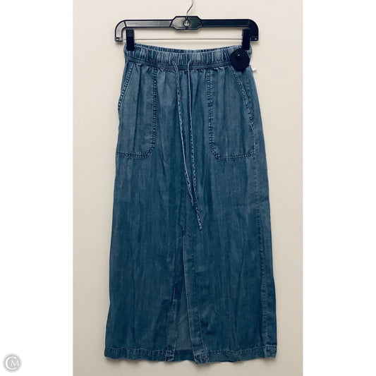 Skirt Maxi By For The Republic In Blue Denim, Size: Xs
