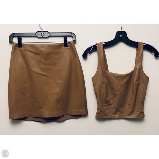 Skirt Set 2pc By Express In Tan, Size: Xs