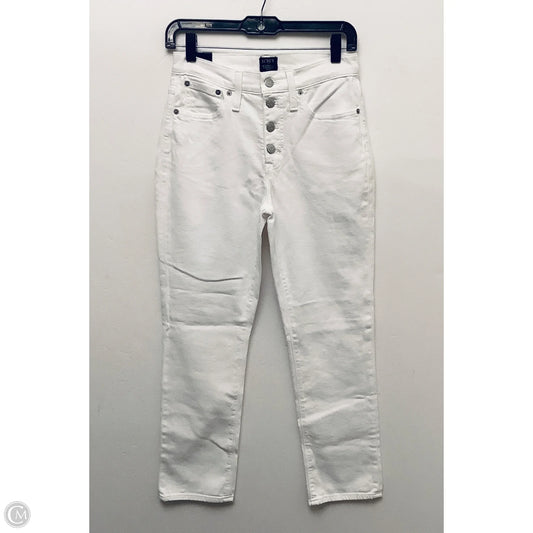 Jeans Straight By J. Crew In White, Size: 0