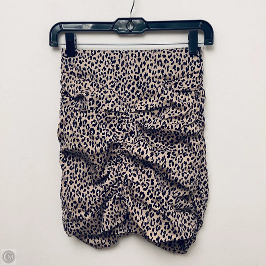 Skirt Mini & Short By Zara In Animal Print, Size: Xs