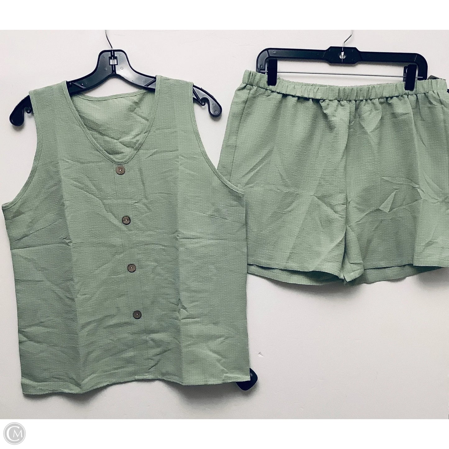 Shorts Set By Cme In Green, Size: Xl