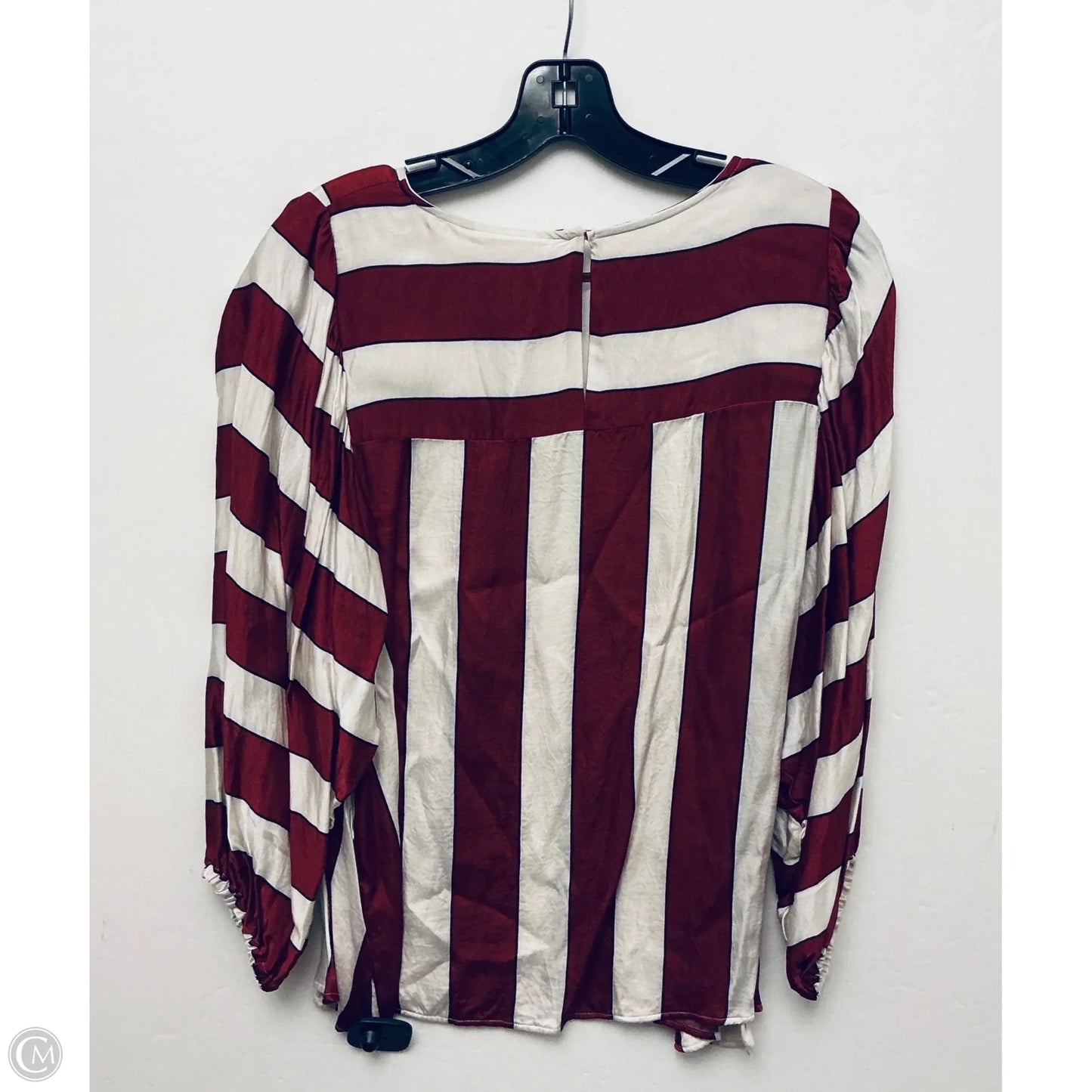 Top Long Sleeve By Maeve In Striped Pattern, Size: L