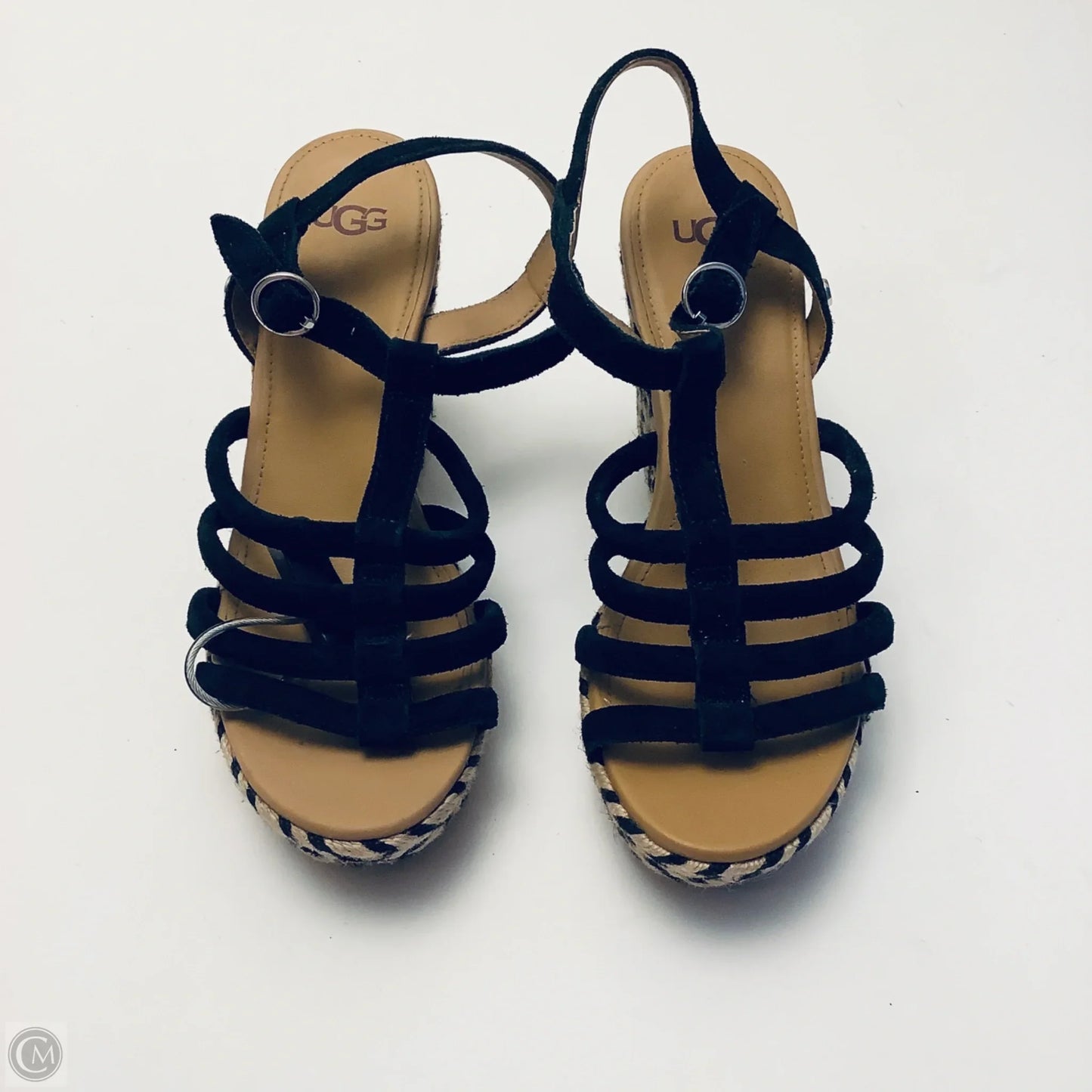 Sandals Designer By Ugg In Black & Tan, Size: 7