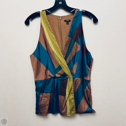 Top Sleeveless By Express In Multi-colored, Size: M