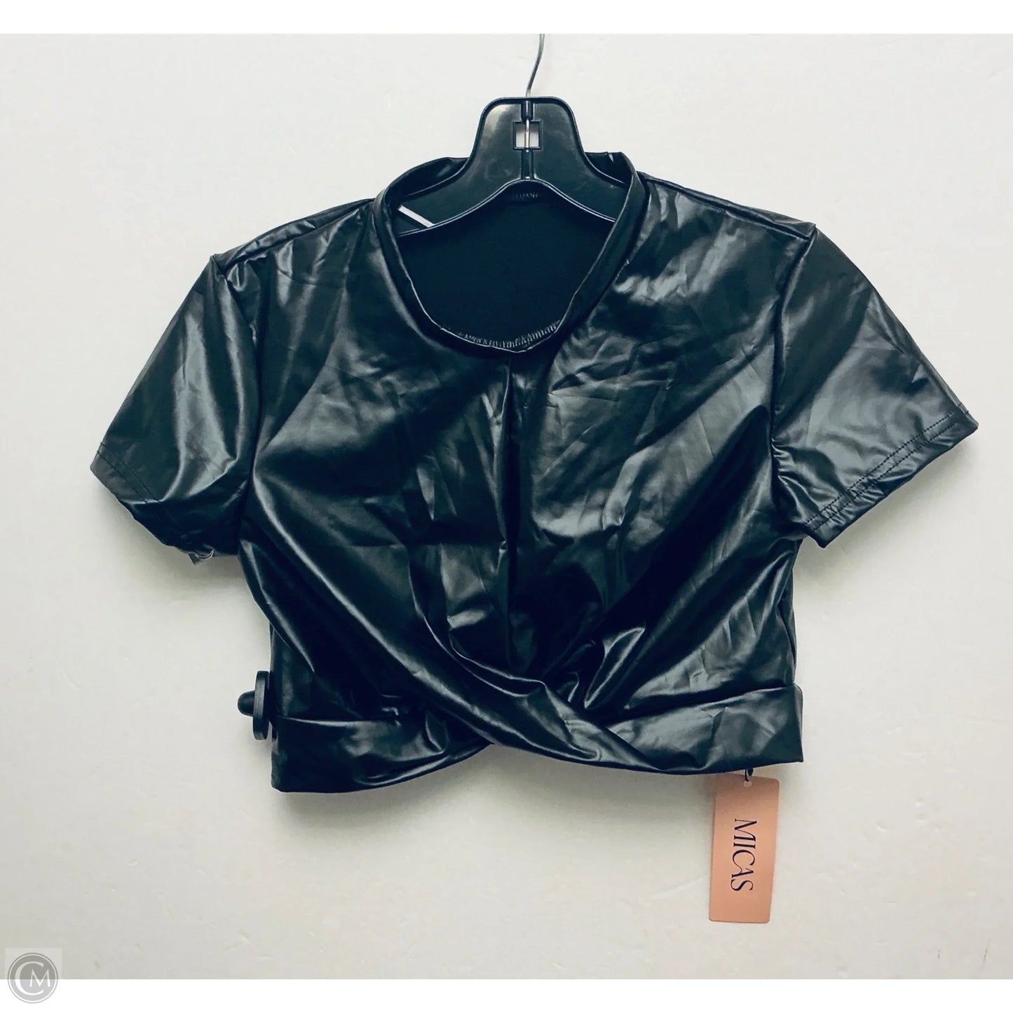 Top Short Sleeve By Micas In Black, Size: S