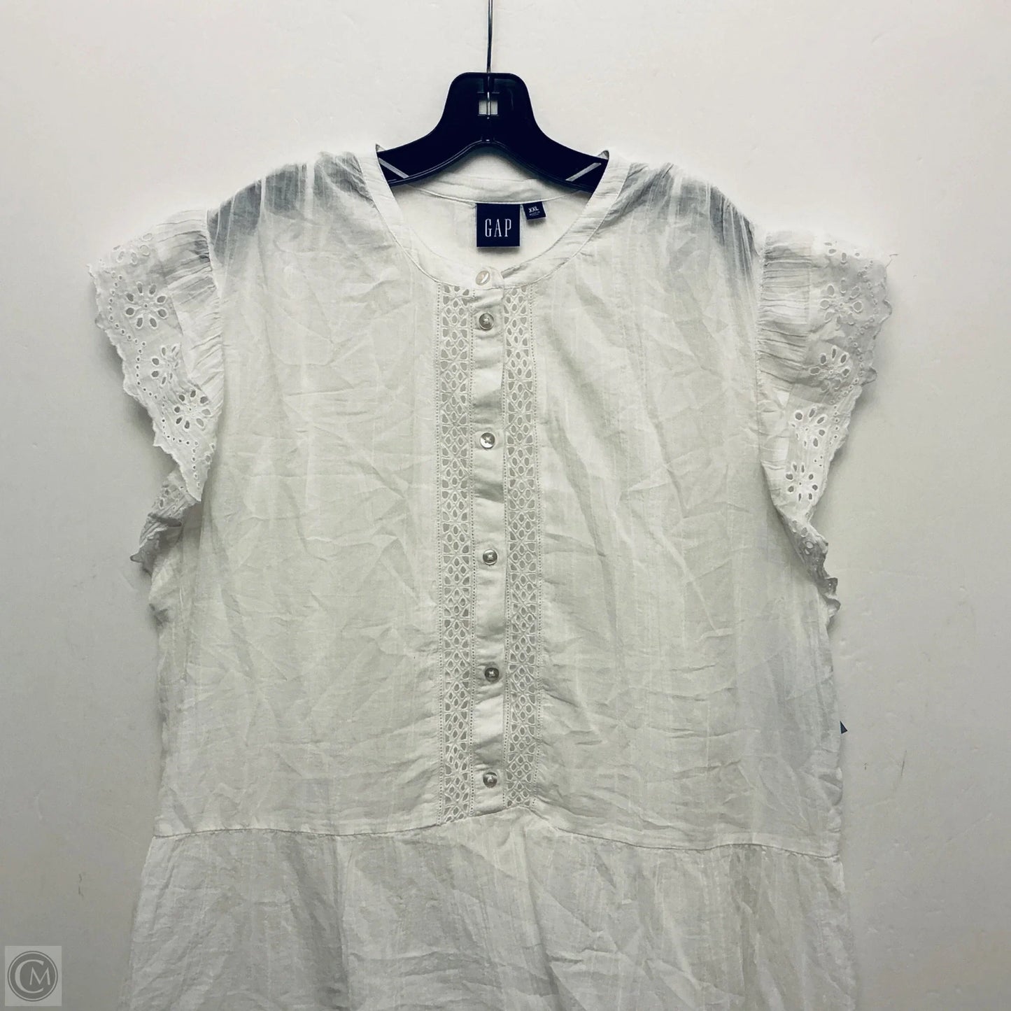 Dress Casual Midi By Gap In White, Size: Xxl