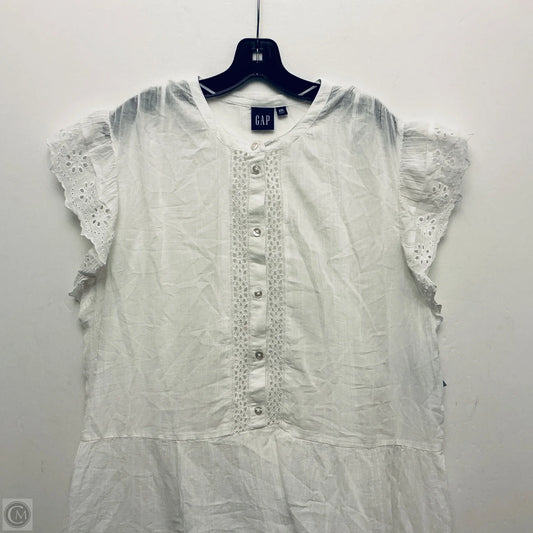 Dress Casual Midi By Gap In White, Size: Xxl