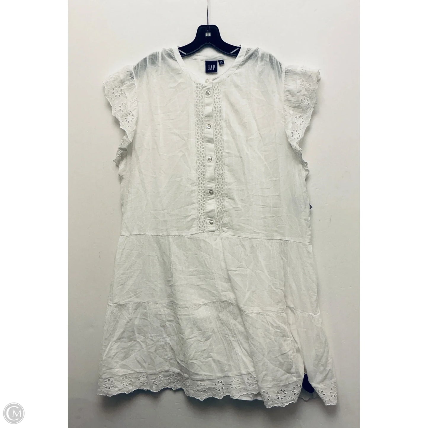 Dress Casual Midi By Gap In White, Size: Xxl