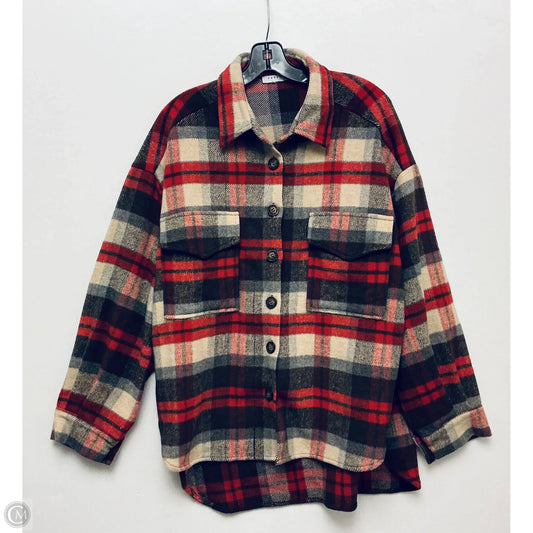 Jacket Shirt By Favlux In Plaid Pattern, Size: S